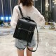 Black Leather Buckle Backpack Black Leather Buckle Backpack