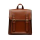 Black Leather Buckle Backpack Black Leather Buckle Backpack