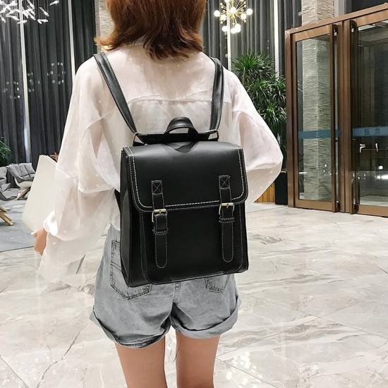 Leather buckle backpack Leather buckle backpack
