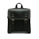 Black Leather Buckle Backpack Black Leather Buckle Backpack