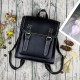 Black Leather Buckle Backpack Black Leather Buckle Backpack